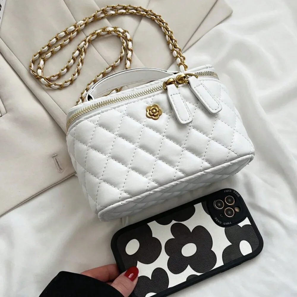 White Casual Women's Minimalist Shoulder & Crossbody Handbag
